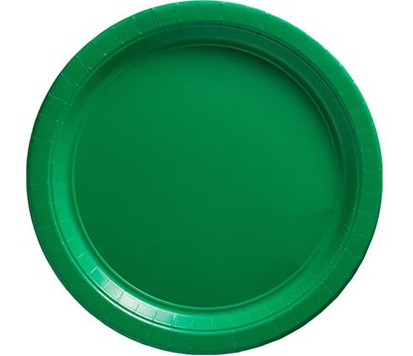 Platos de Plástico Desechables Verdes 205mm Comprar Online